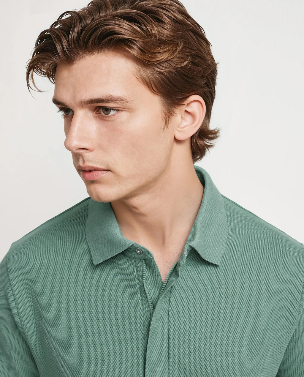 Rare Rabbit Men's Crin Light Green Cotton Plain Regular Fit Half Sleeve Polo