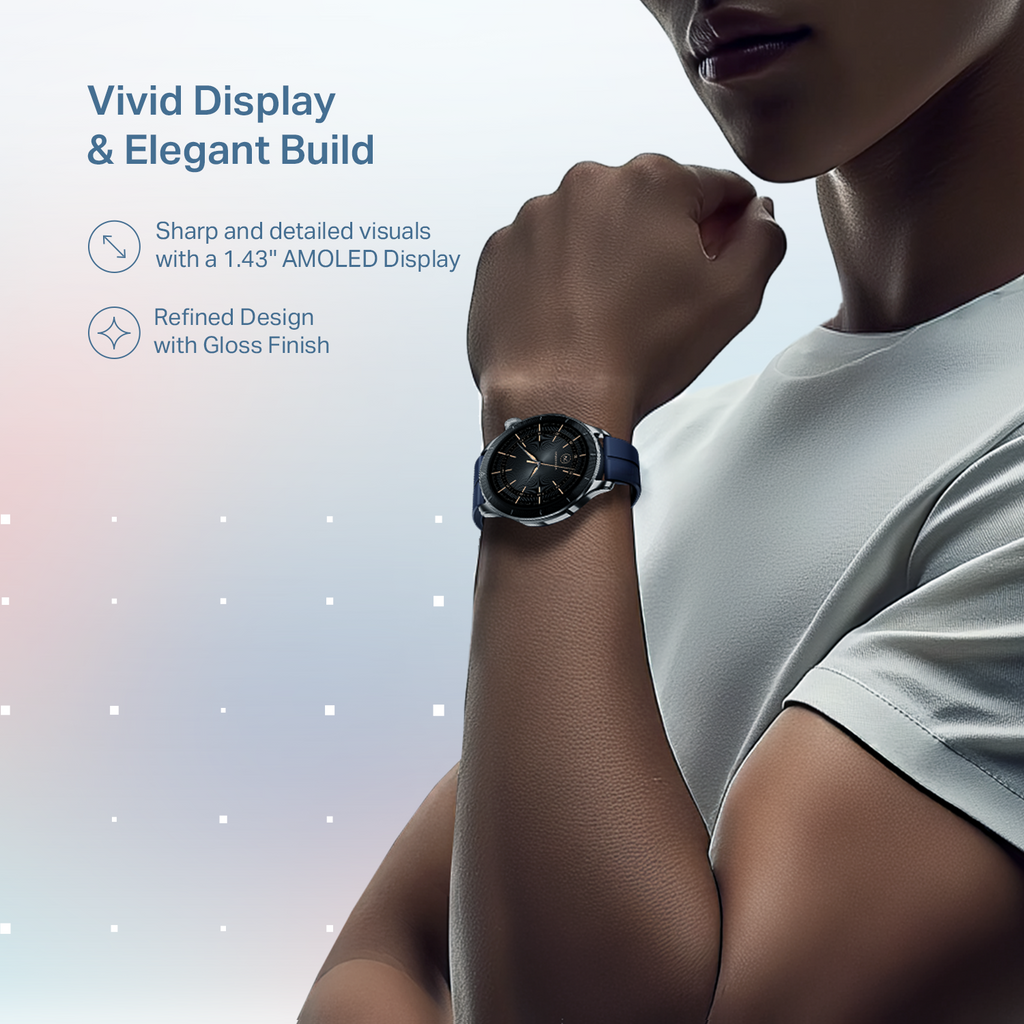 boAt Chrome Eon | Smartwatch with AI Coach, 1.43" AMOLED Display & Advanced S1 Processor