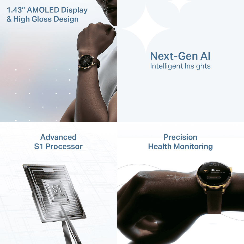 boAt Chrome Eon | Smartwatch with AI Coach, 1.43" AMOLED Display & Advanced S1 Processor