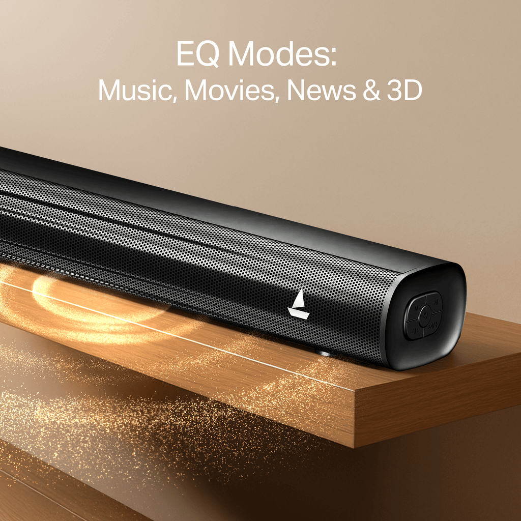 boAt Aavante Aura Plus | 160W 2.1 Channel Soundbar with Bluetooth v5.4, EQ Modes & Master Remote