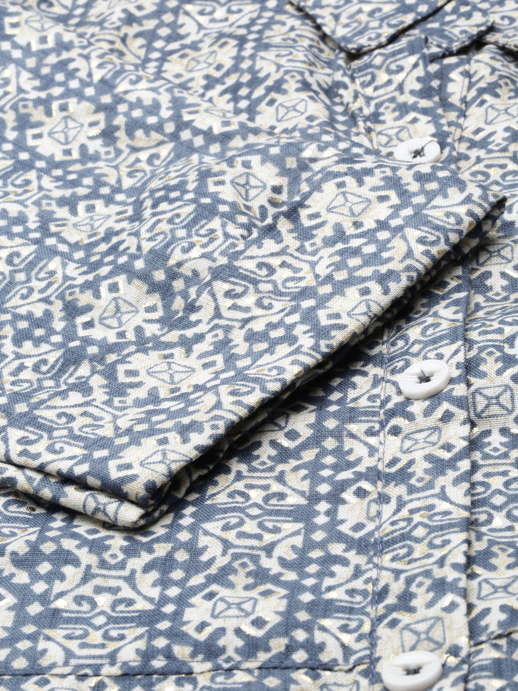 Women's Blue Solid A-Line Kurta