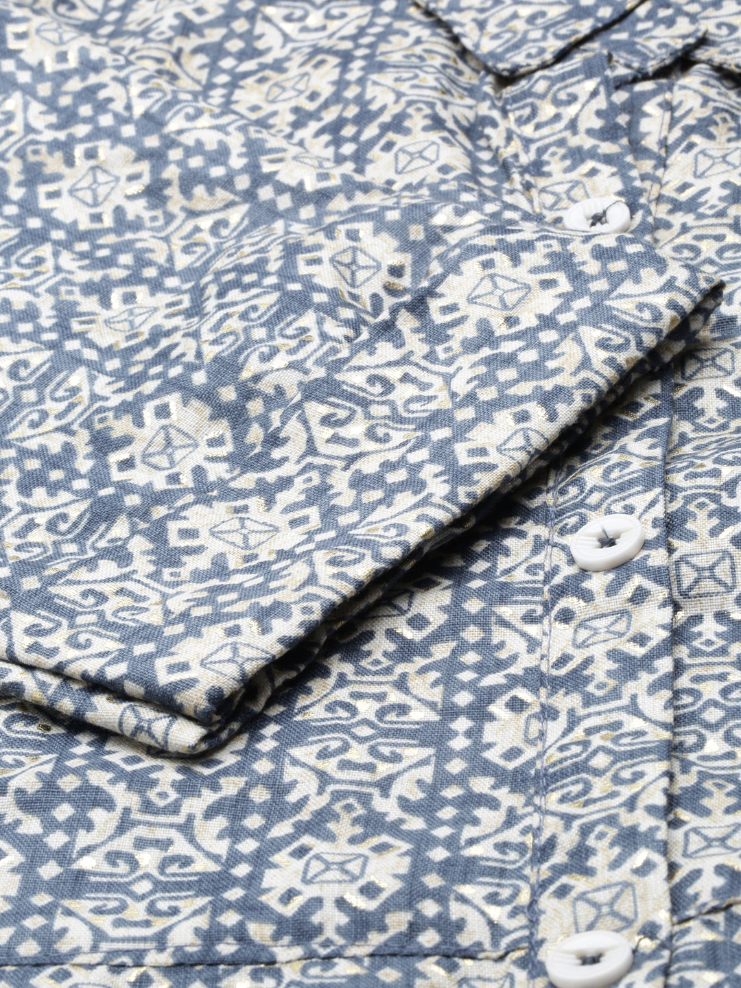 Women's Blue Solid A-Line Kurta