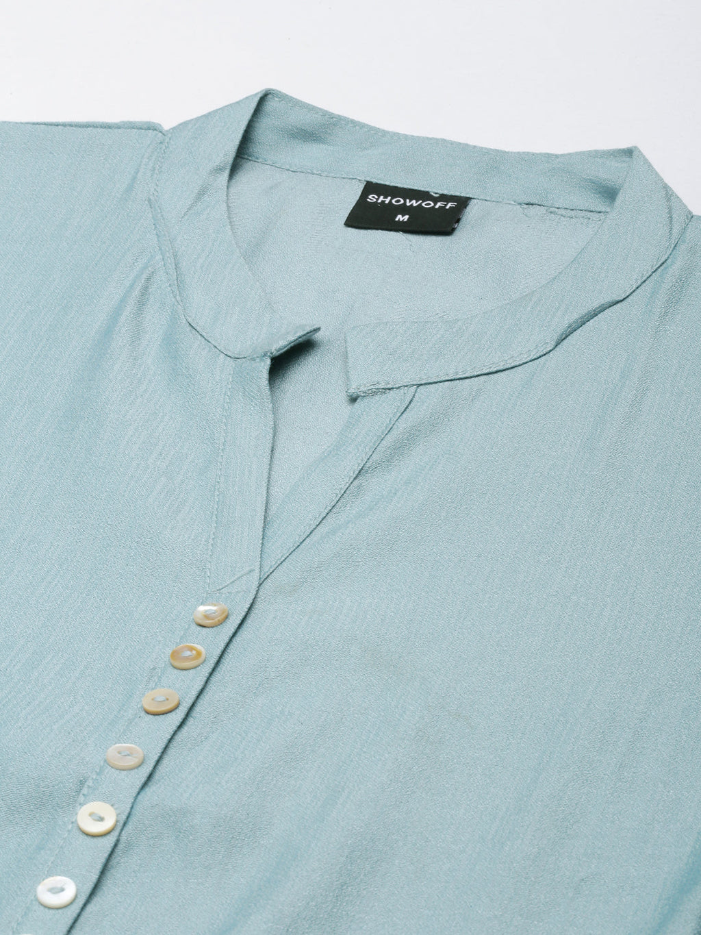 Women's Straight Grey Solid Kurta