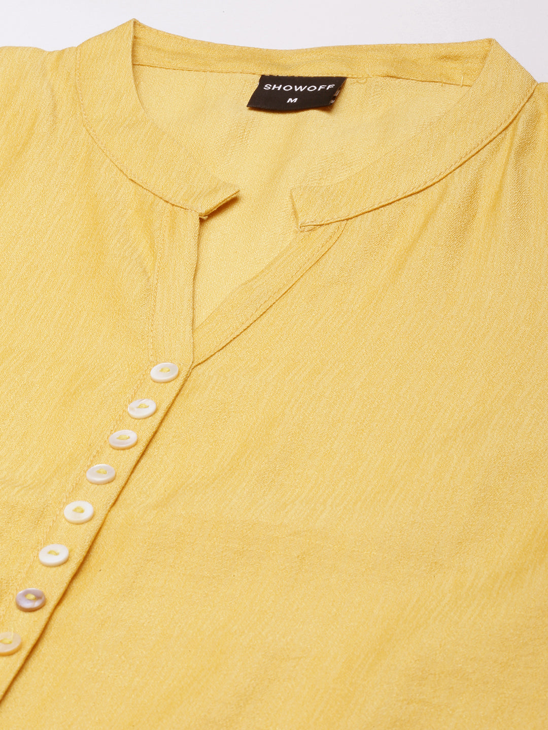 Women's Straight Mustard Solid Kurta