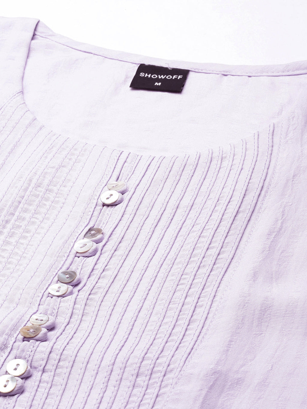 Women's Straight Lavender Solid Kurta