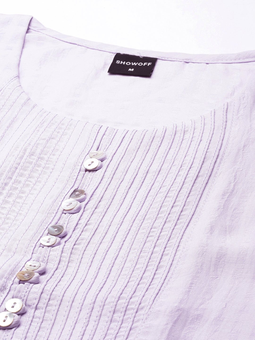 Women's Straight Lavender Solid Kurta