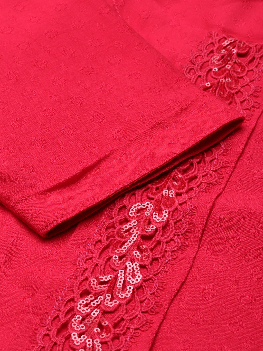Women's Straight Pink Solid Kurta