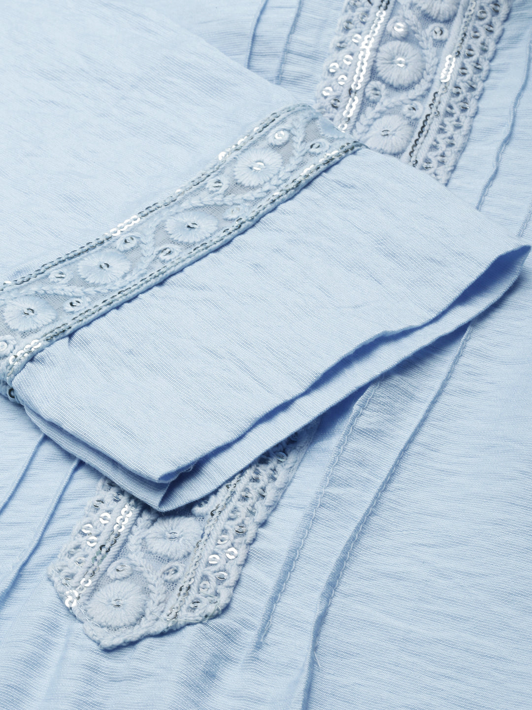 Women's Straight Blue Solid Kurta