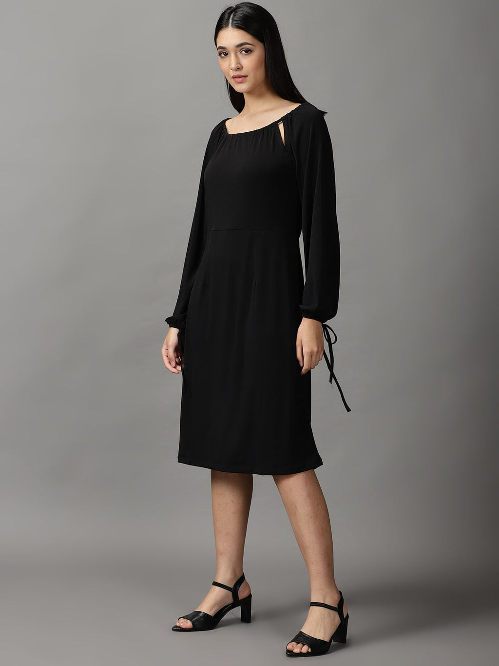 Women's Black A-Line Dress