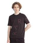 Rare Rabbit Men's Drax Dark Brown Cotton Graphic Print Regular Fit Half Sleeve Crew Neck T-Shirt