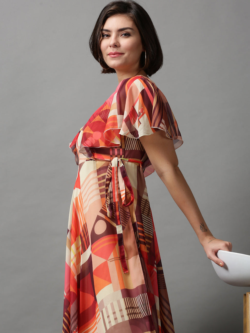 Women's Multi Printed Maxi Dress