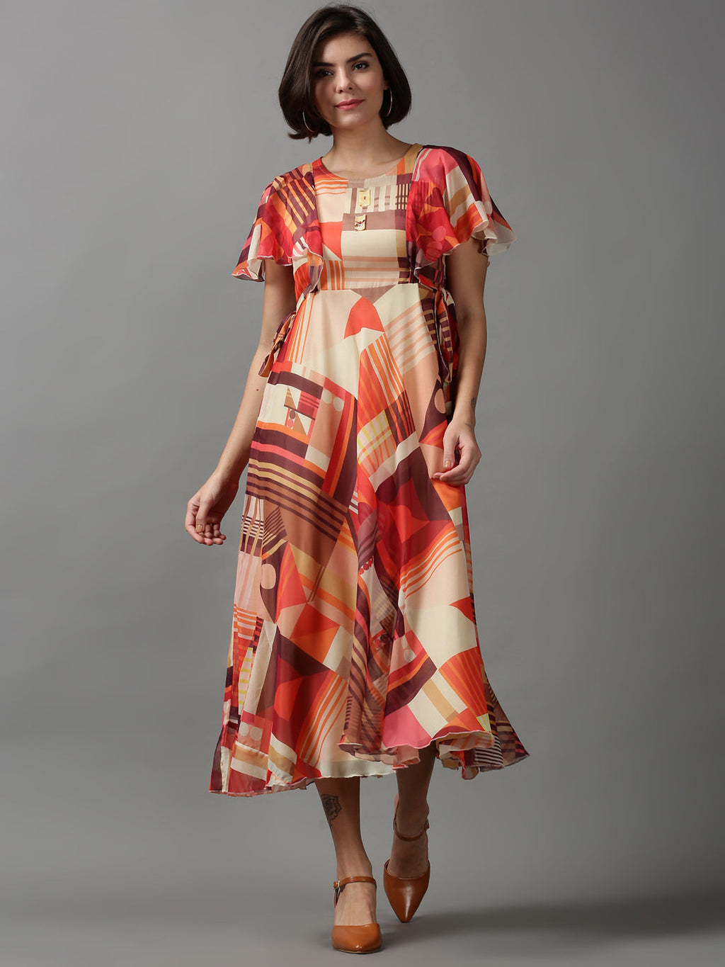 Women's Multi Printed Maxi Dress