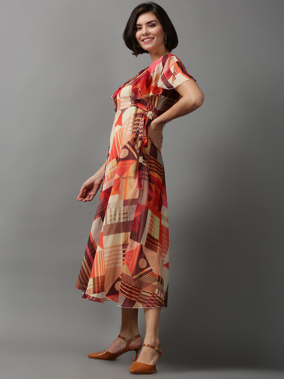 Women's Multi Printed Maxi Dress