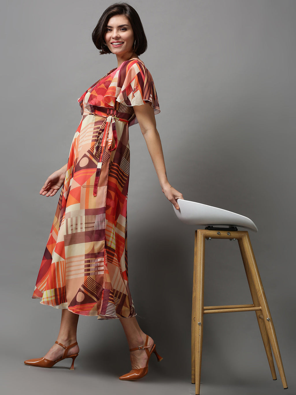 Women's Multi Printed Maxi Dress