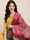Women's Mustard Embellished Mirror Work Sequinned Anarkali Kurta with Dupatta
