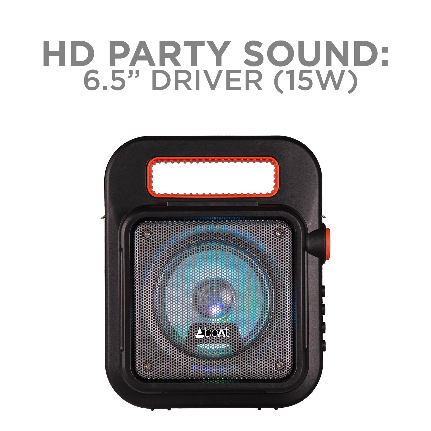 boAt Party Pal 23 | Bluetooth Party Speaker with 15W Sound, Up to 4.5 Hours Playtime, LED Lit, Microphone Jack for Karaoke