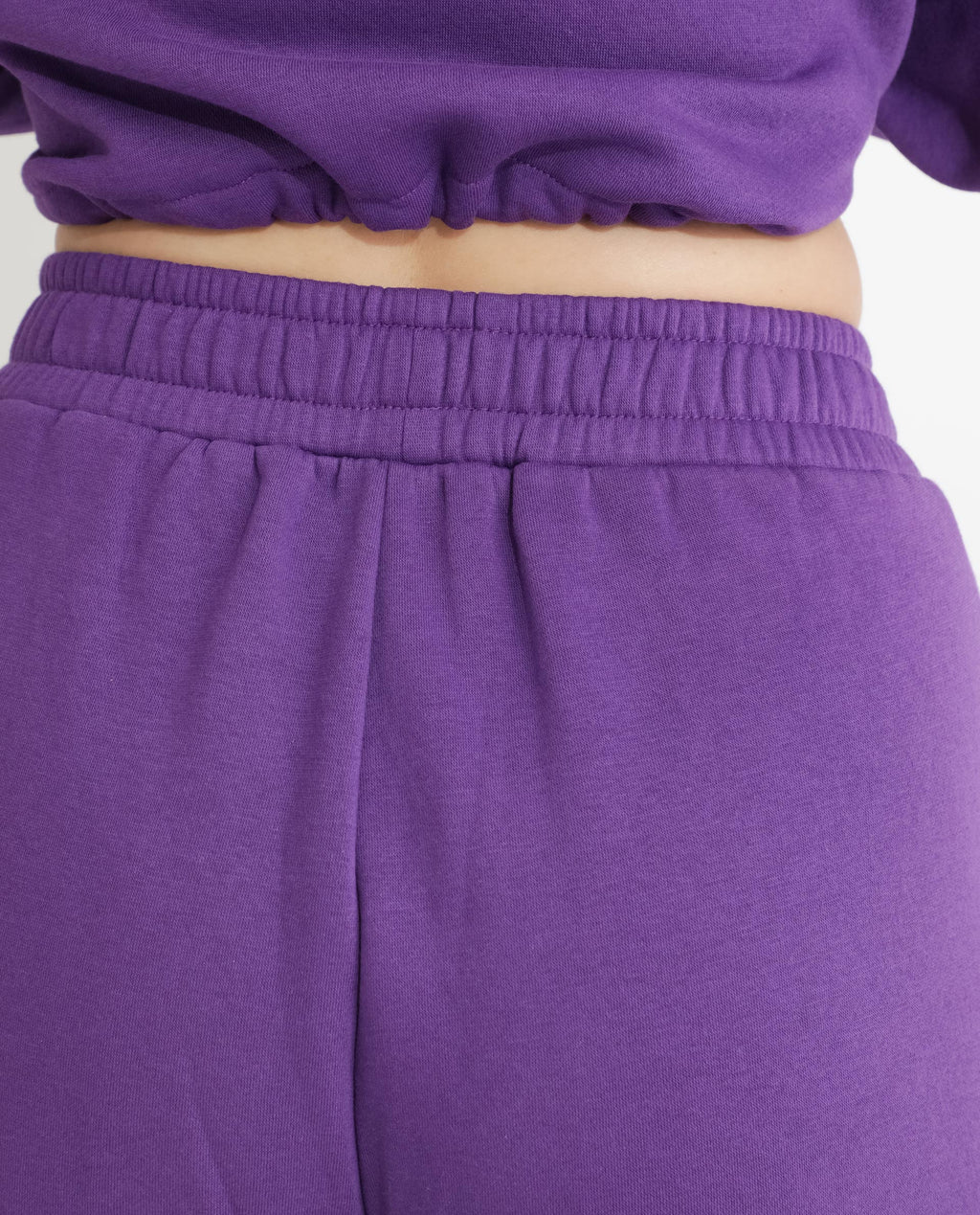 Rareism Women's Fronk Purple Polyester Blend Plain Ankle Length Tailored Track Pant