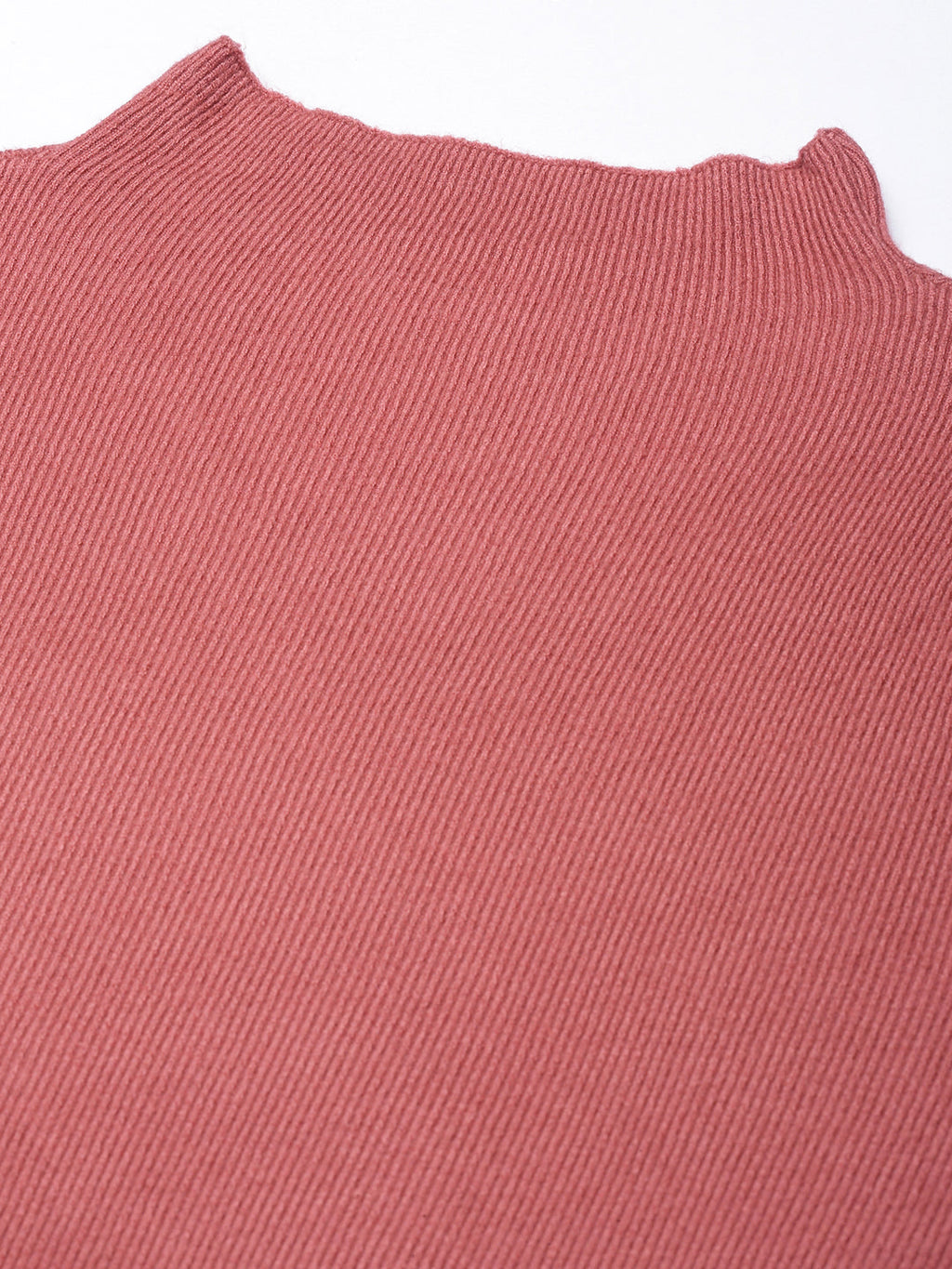 Women's Rust High Neck Fitted Top
