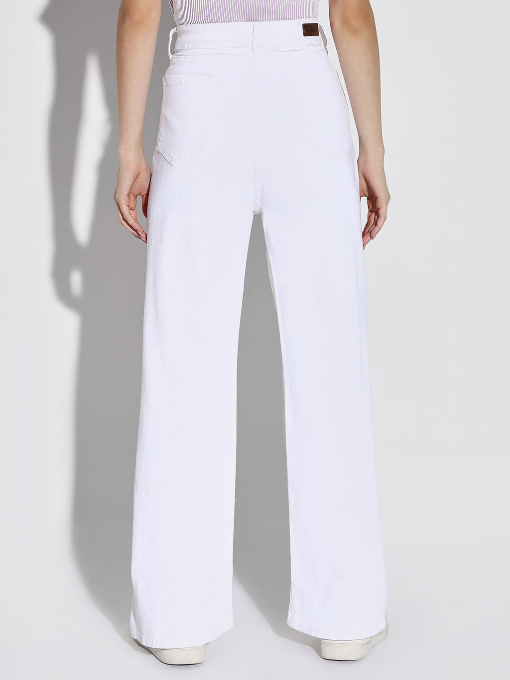 Women's White Wide Leg Jeans