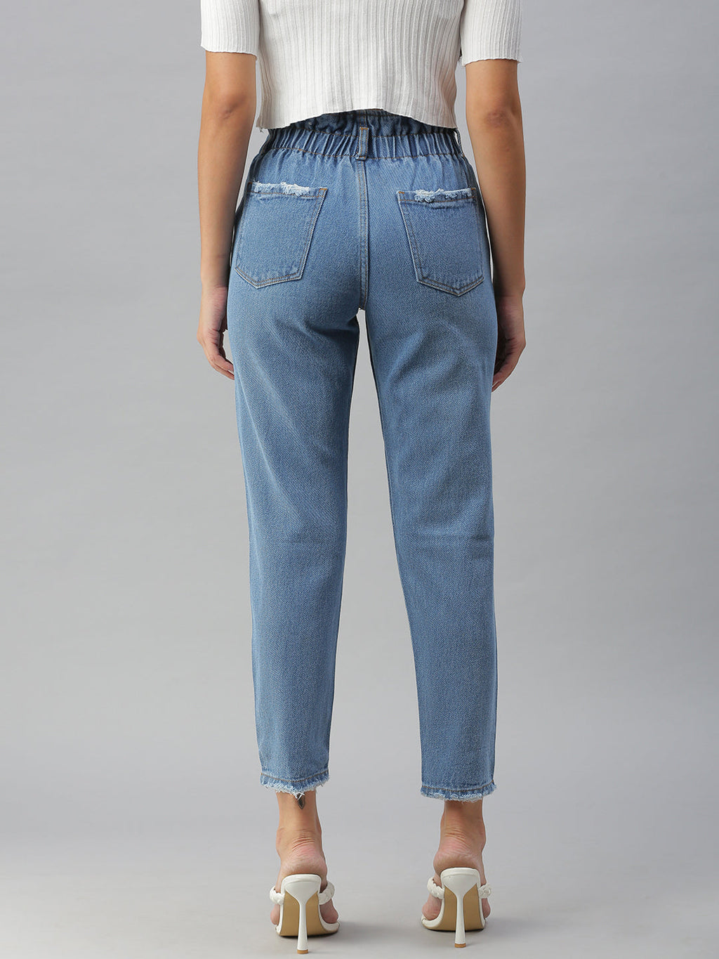 Women's Blue High-Rise Jeans