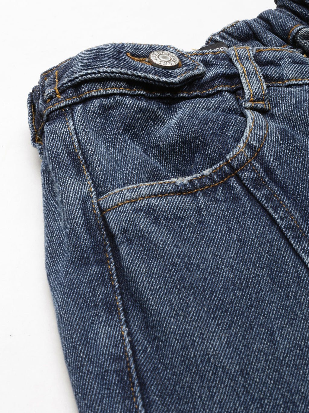 Women's Blue Acid Wash High-Raise Denim Cropped Jeans