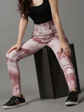 Women's Mauve Skinny Fit Light Fade Stretchable Denim Jeans