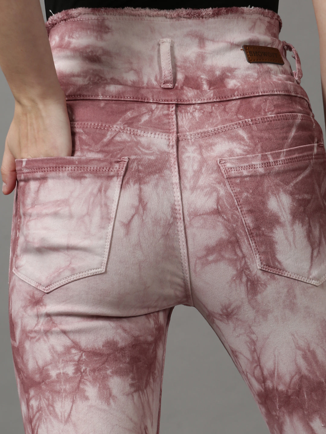 Women's Mauve Skinny Fit Light Fade Stretchable Denim Jeans