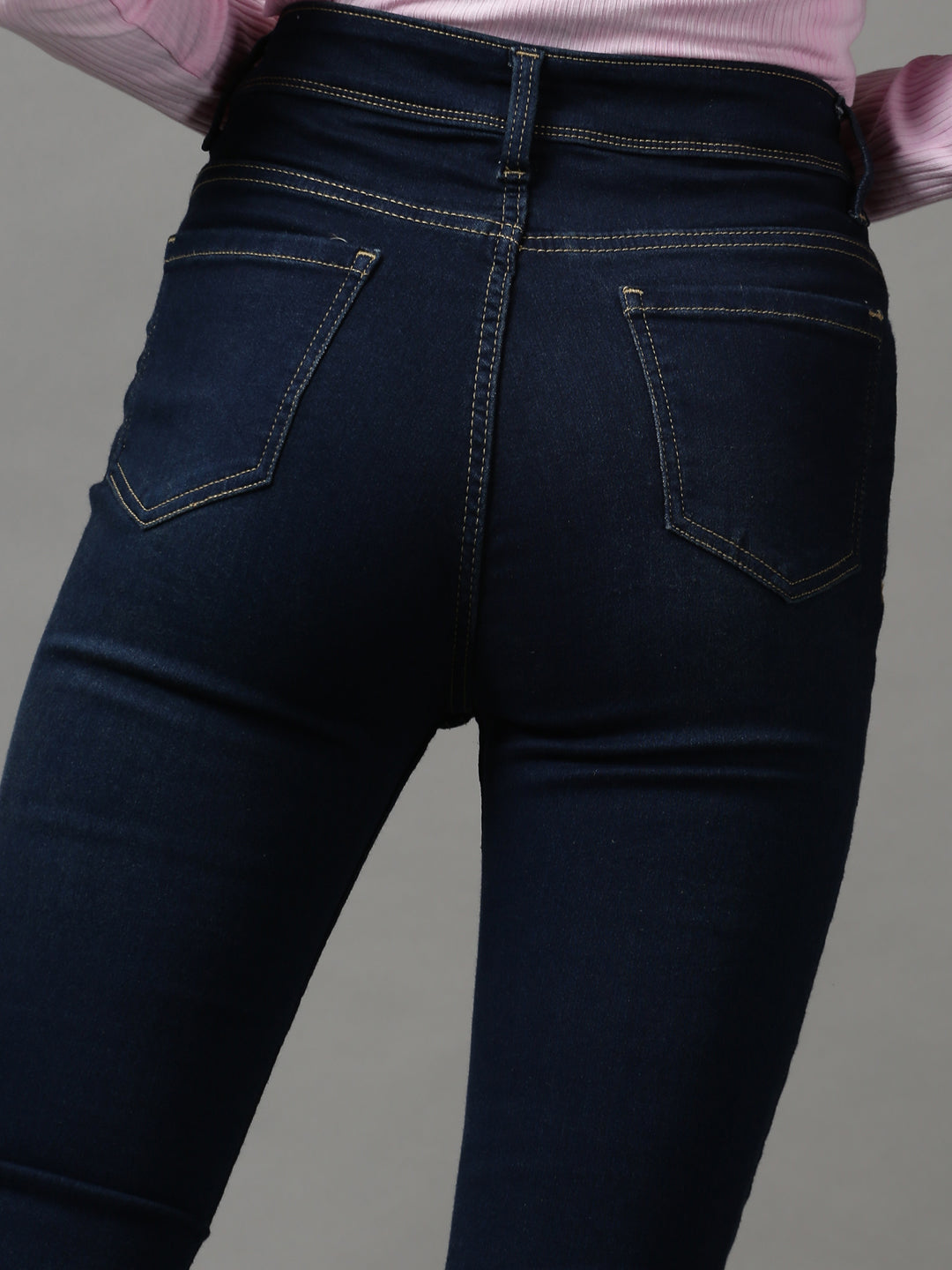 Women's Navy Blue Skinny Fit Stretchable Denim Jeans