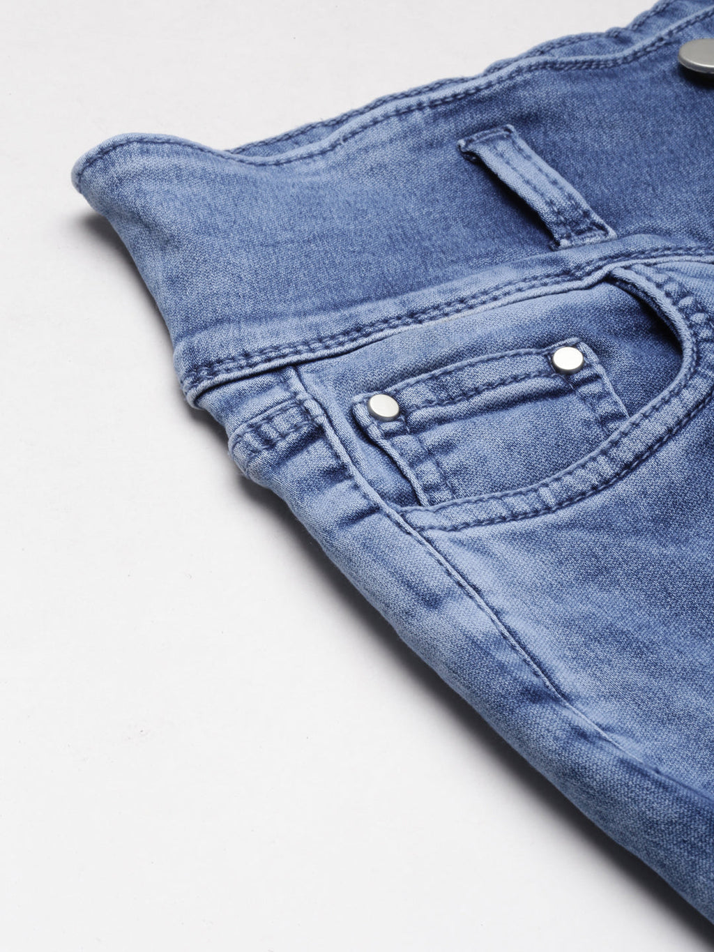 Women's Blue Solid Skinny Fit Denim Jeans