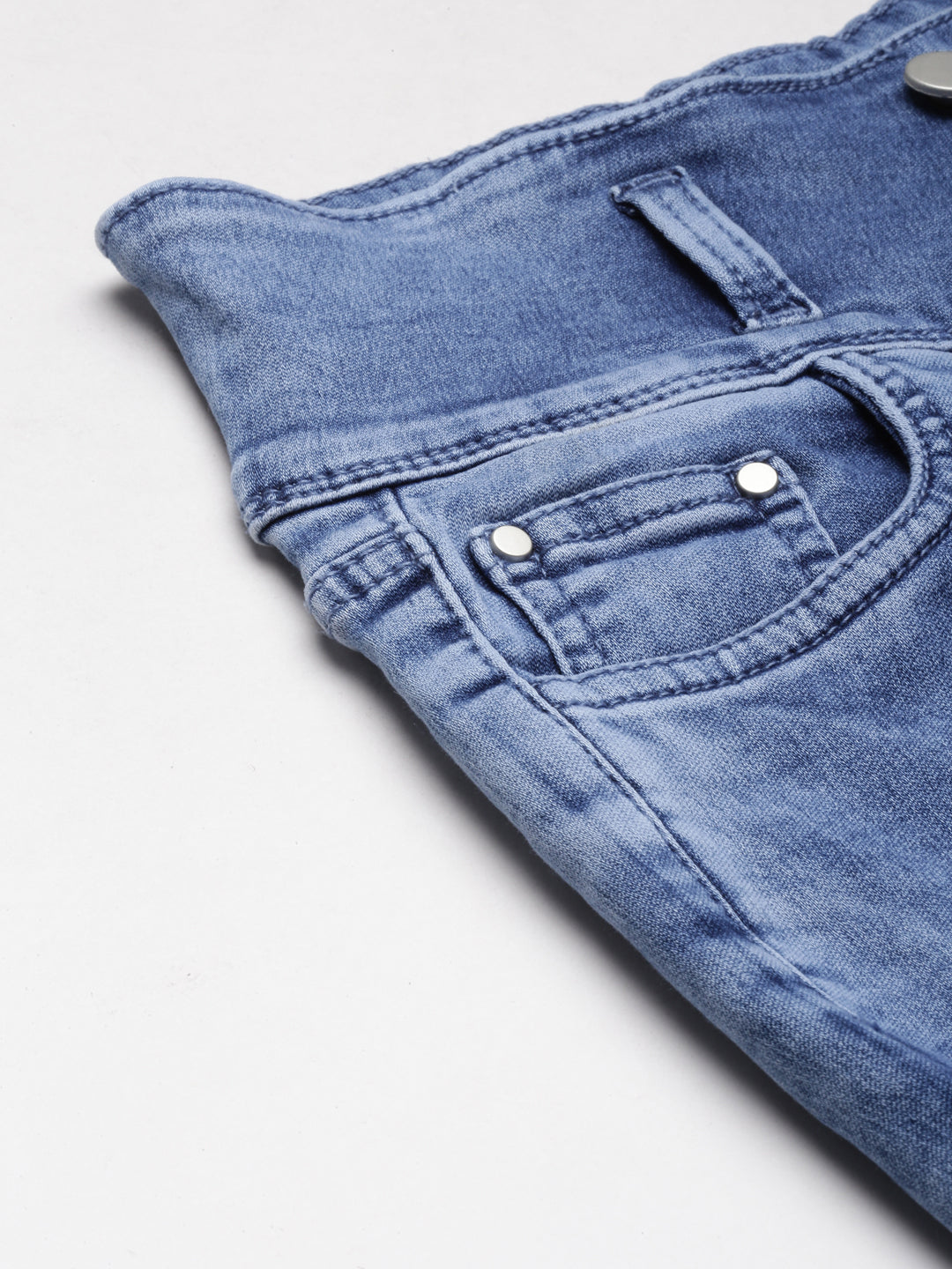 Women's Blue Solid Skinny Fit Denim Jeans