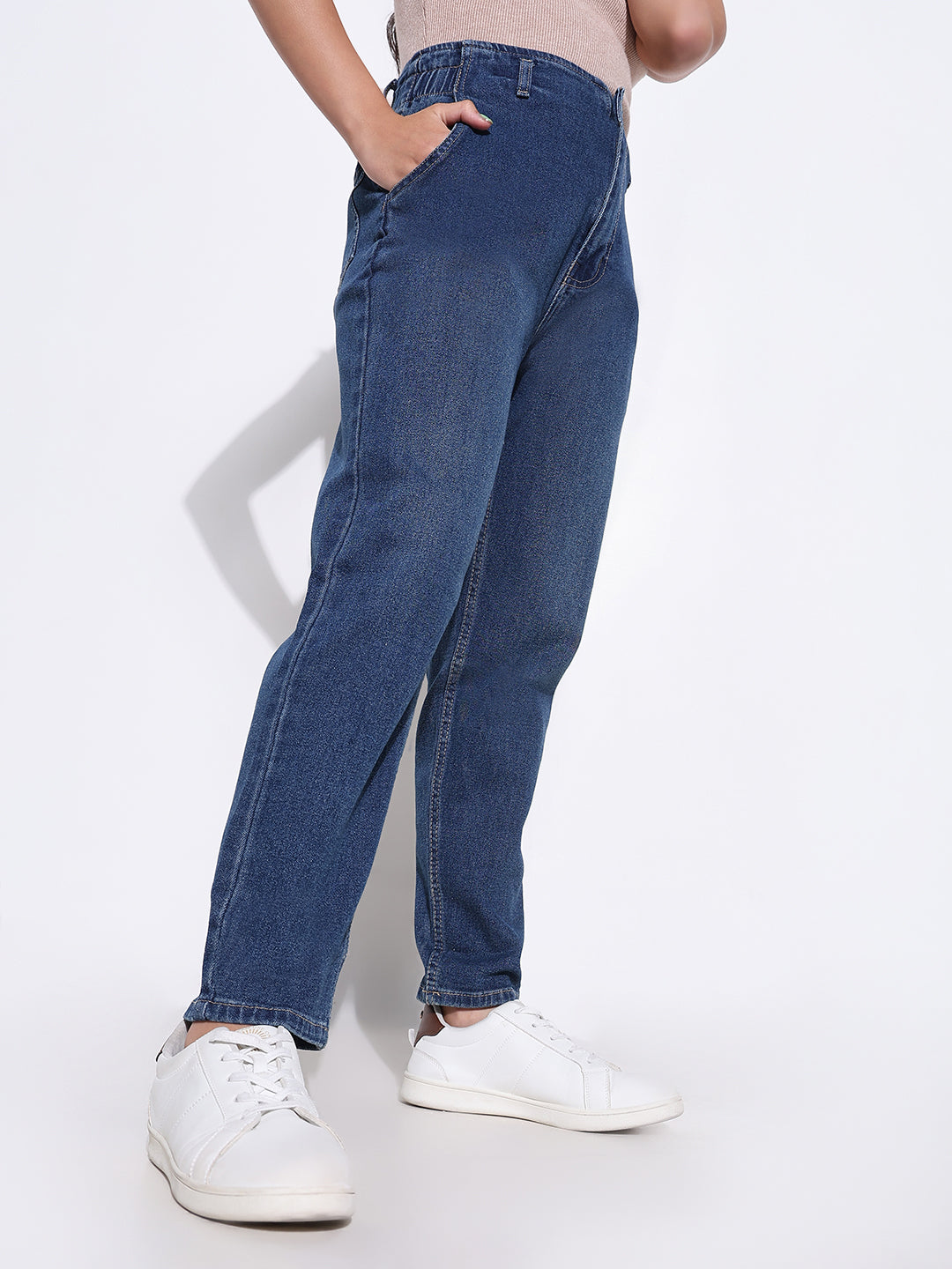 Women's Blue Comfort Light Fade Acid Wash Stretchable Jeans