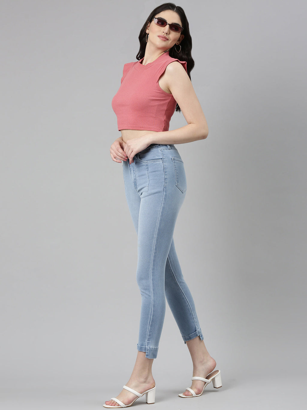 Women's Blue Jean Light Fade Denim Jeans