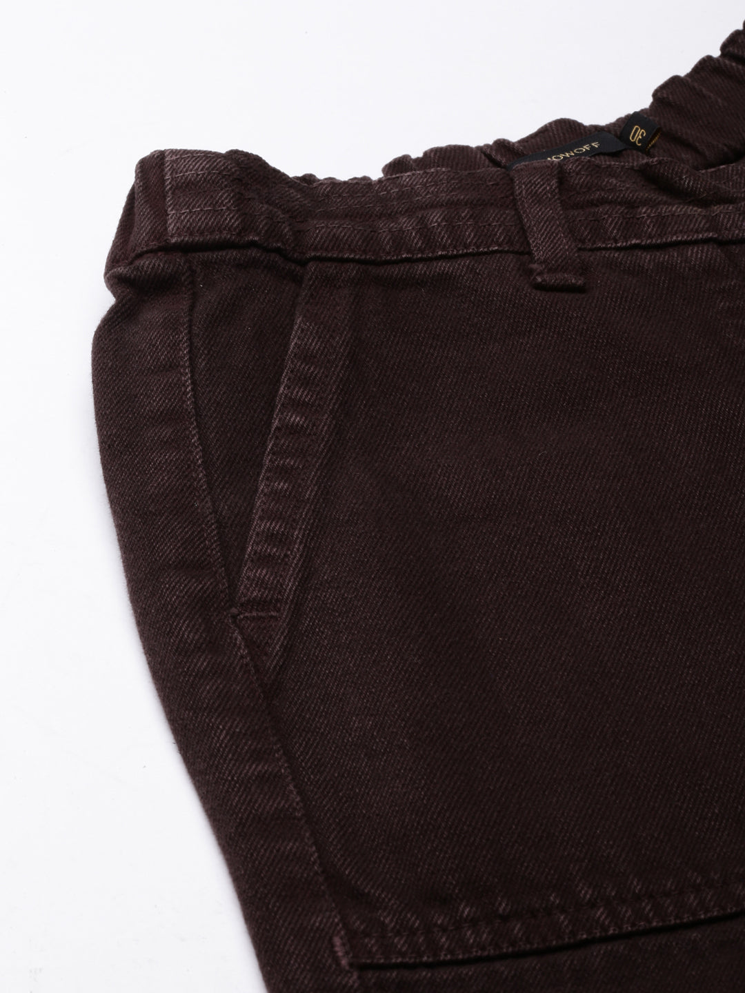 Women's Brown Wide Leg Mid-Rise Acid Wash Denim Jeans