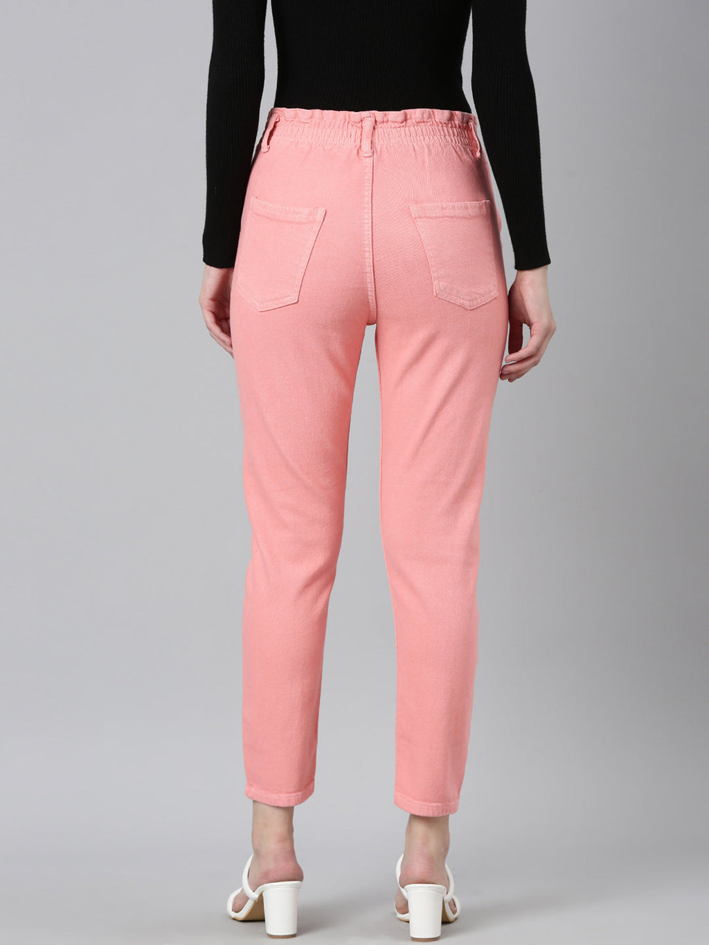 Women's Coral Mid-Rise Mom Fit Denim Jeans