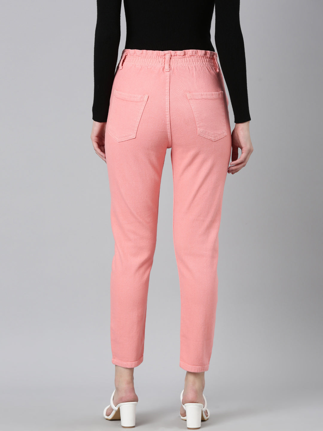 Women's Coral Mid-Rise Mom Fit Denim Jeans