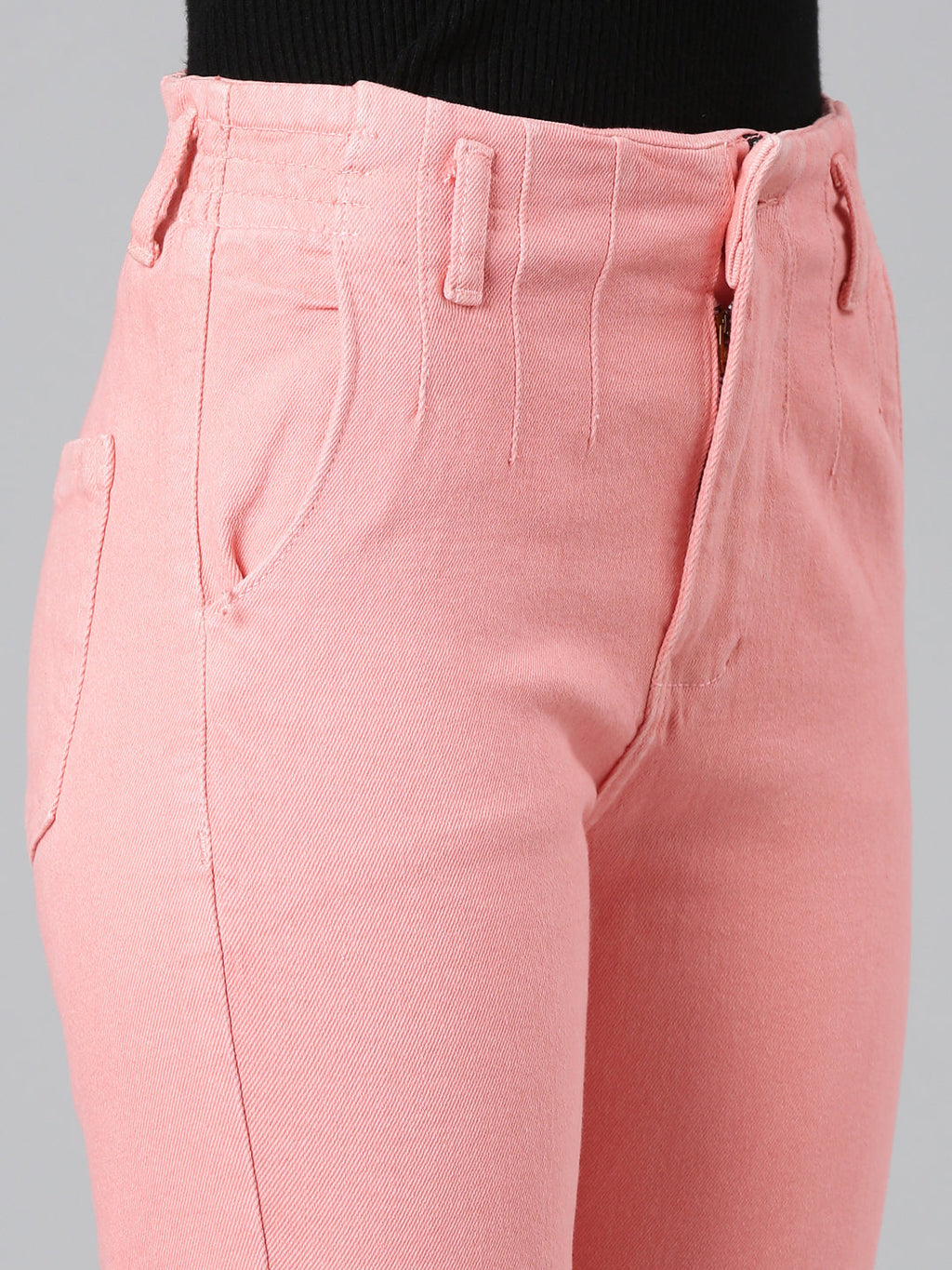 Women's Coral Mid-Rise Mom Fit Denim Jeans