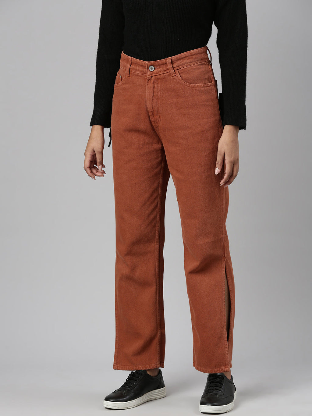 Women's Rust Jean Straight Fit Mid-Rise Stretchable Jeans