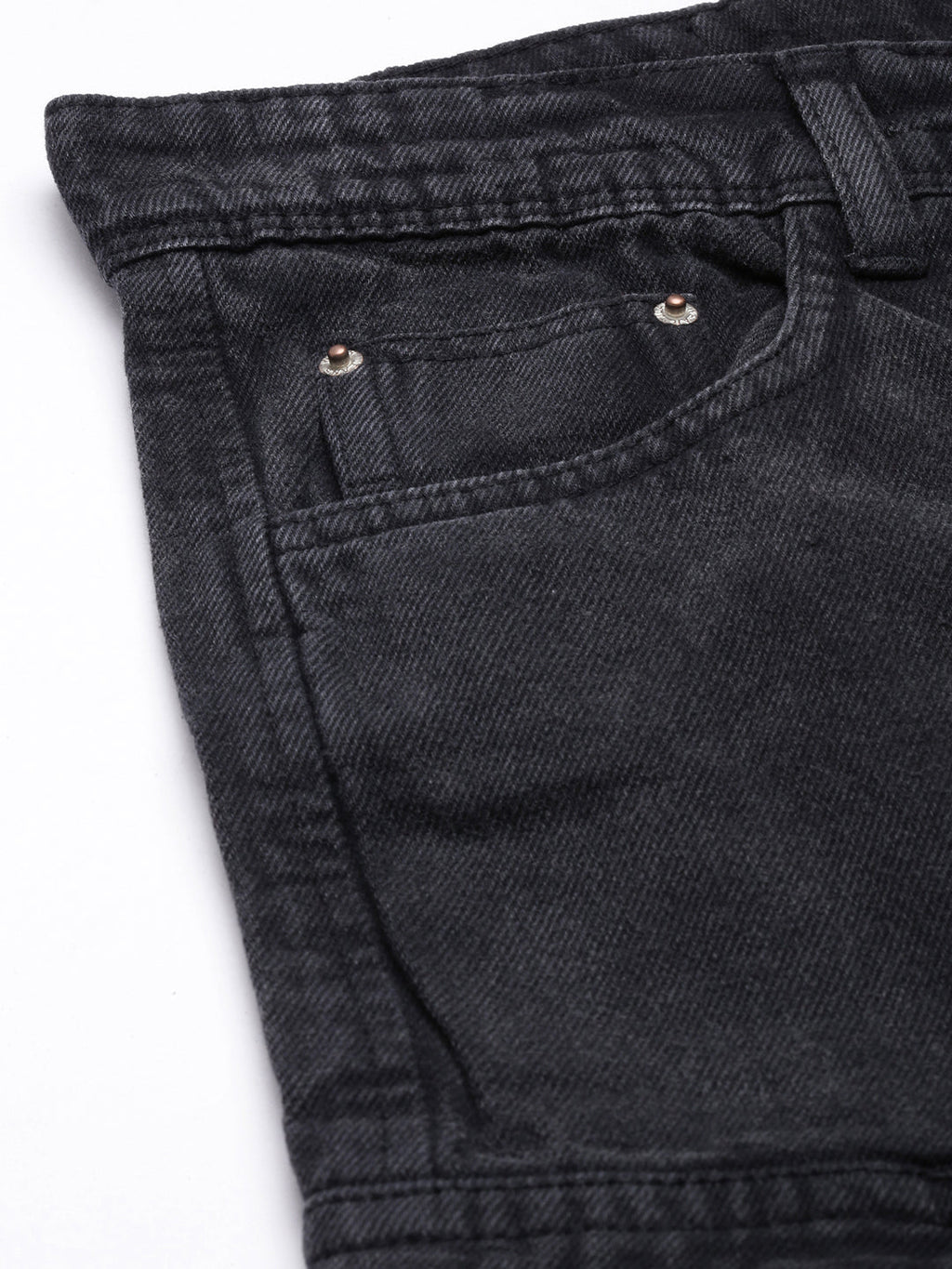 Women's Charcoal Straight Fit Denim Cargo Jeans