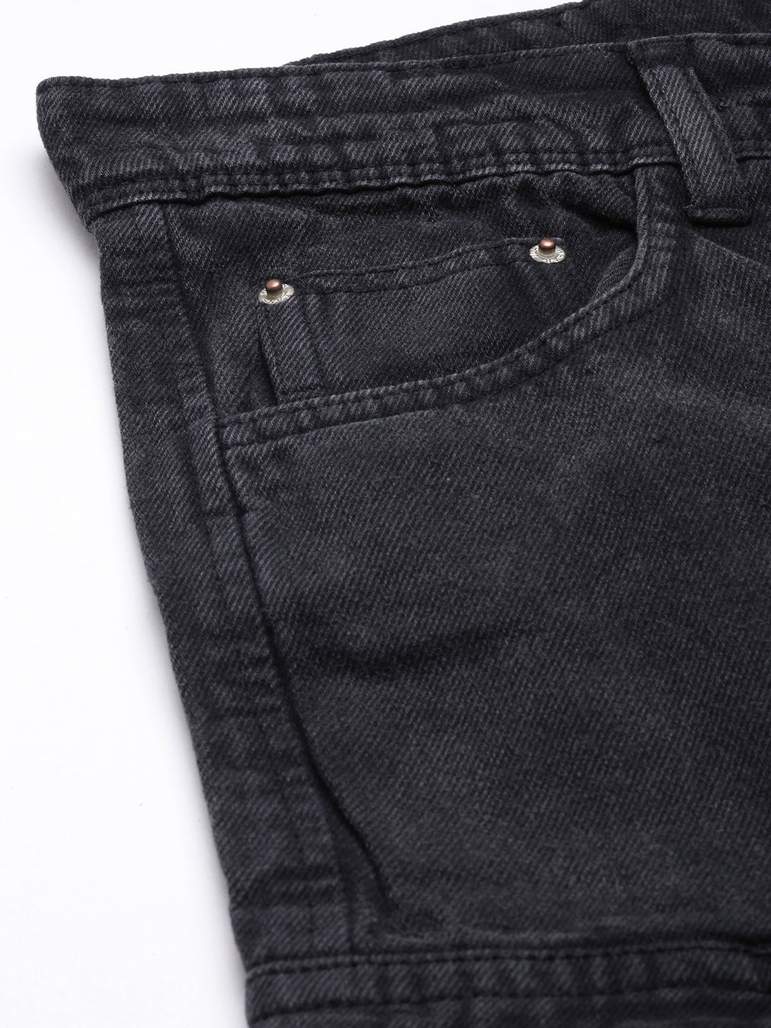 Women's Charcoal Straight Fit Denim Cargo Jeans