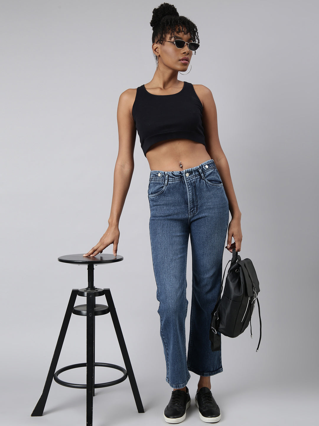 Women's Blue Straight Fit Light Fade Jeans