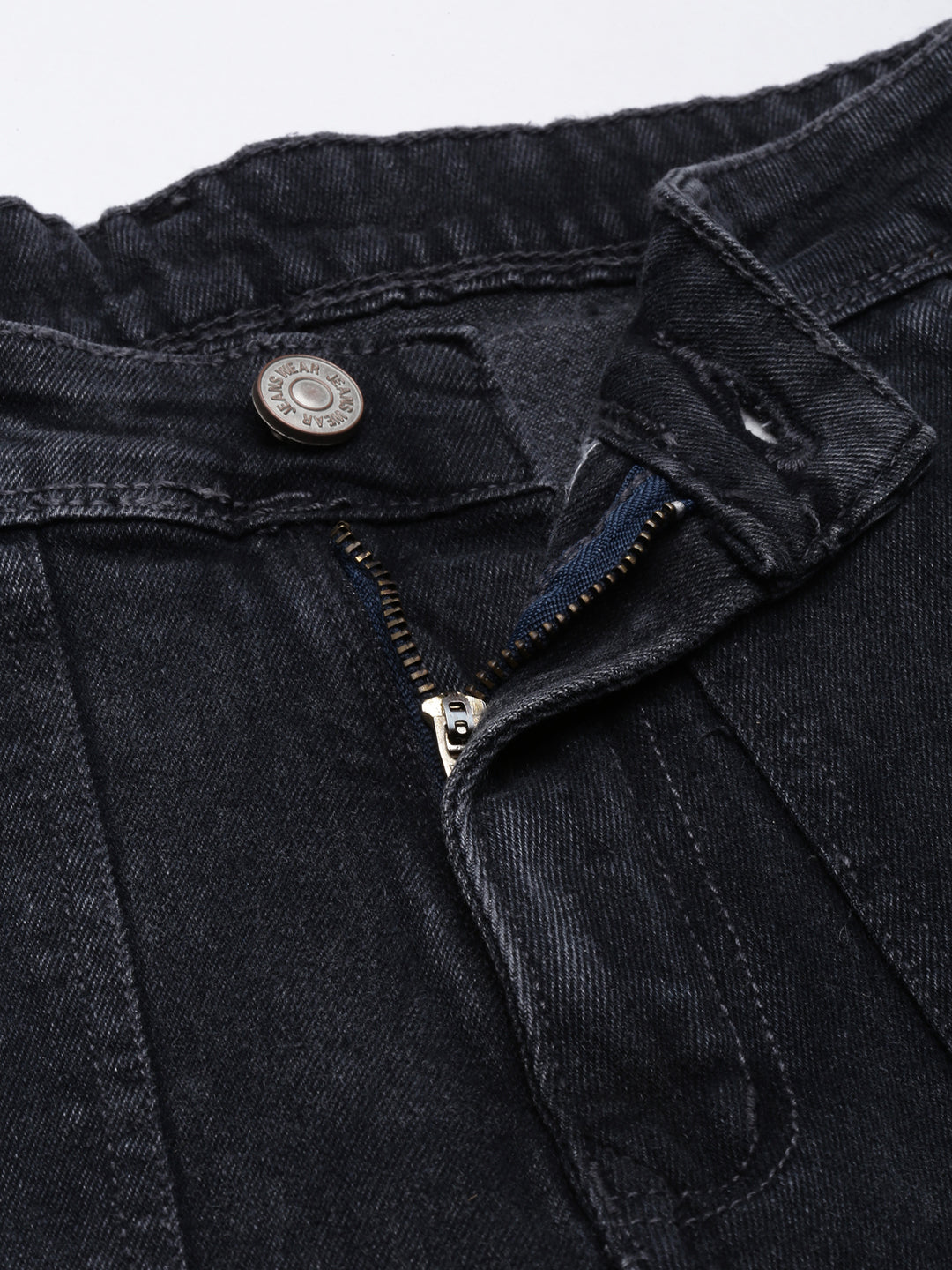 Women's Charcoal Straight Fit Light Fade Cargo Jeans