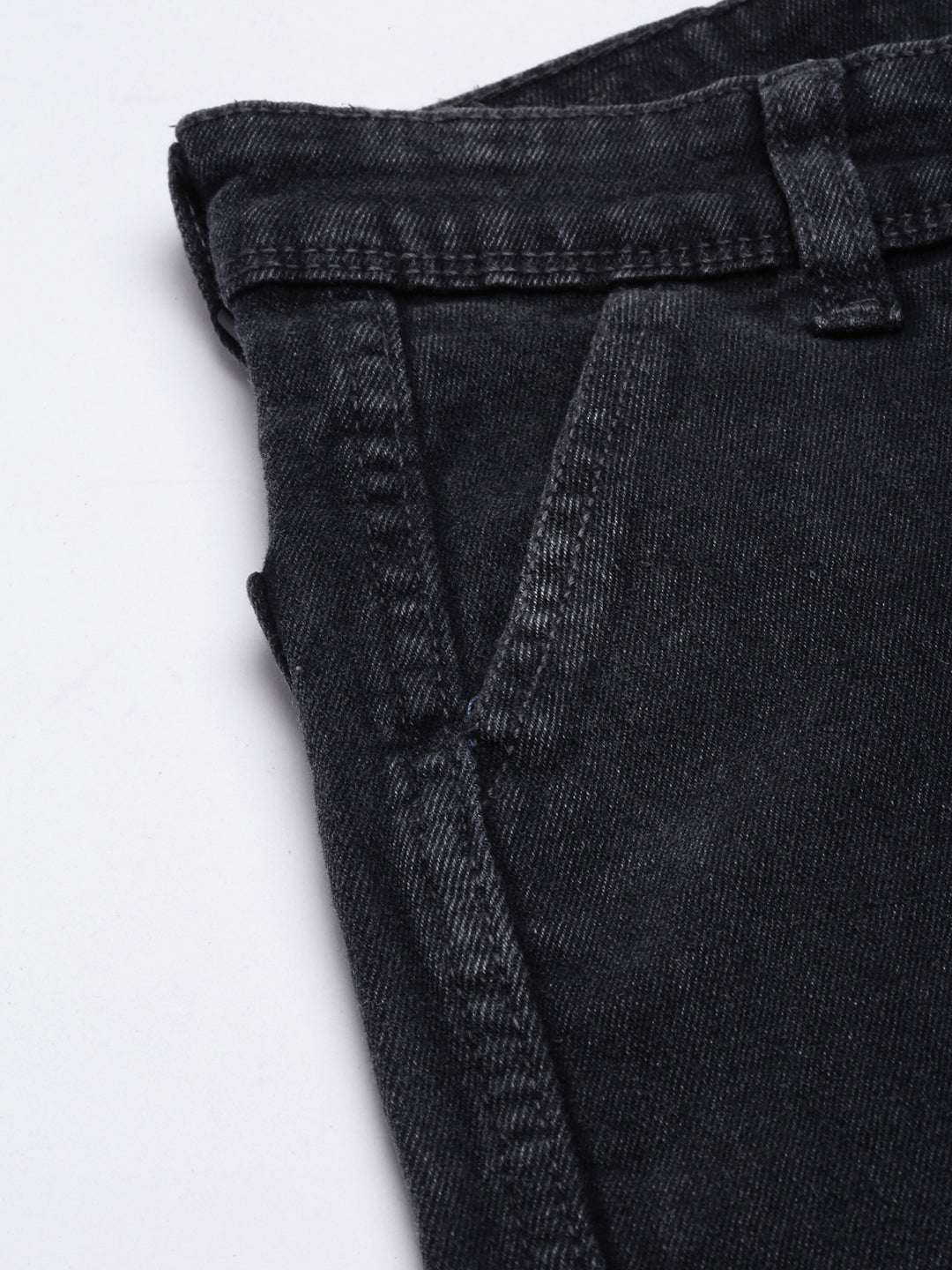 Women's Charcoal Straight Fit Light Fade Cargo Jeans