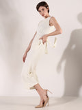 Women's Cream Basic Jumpsuit