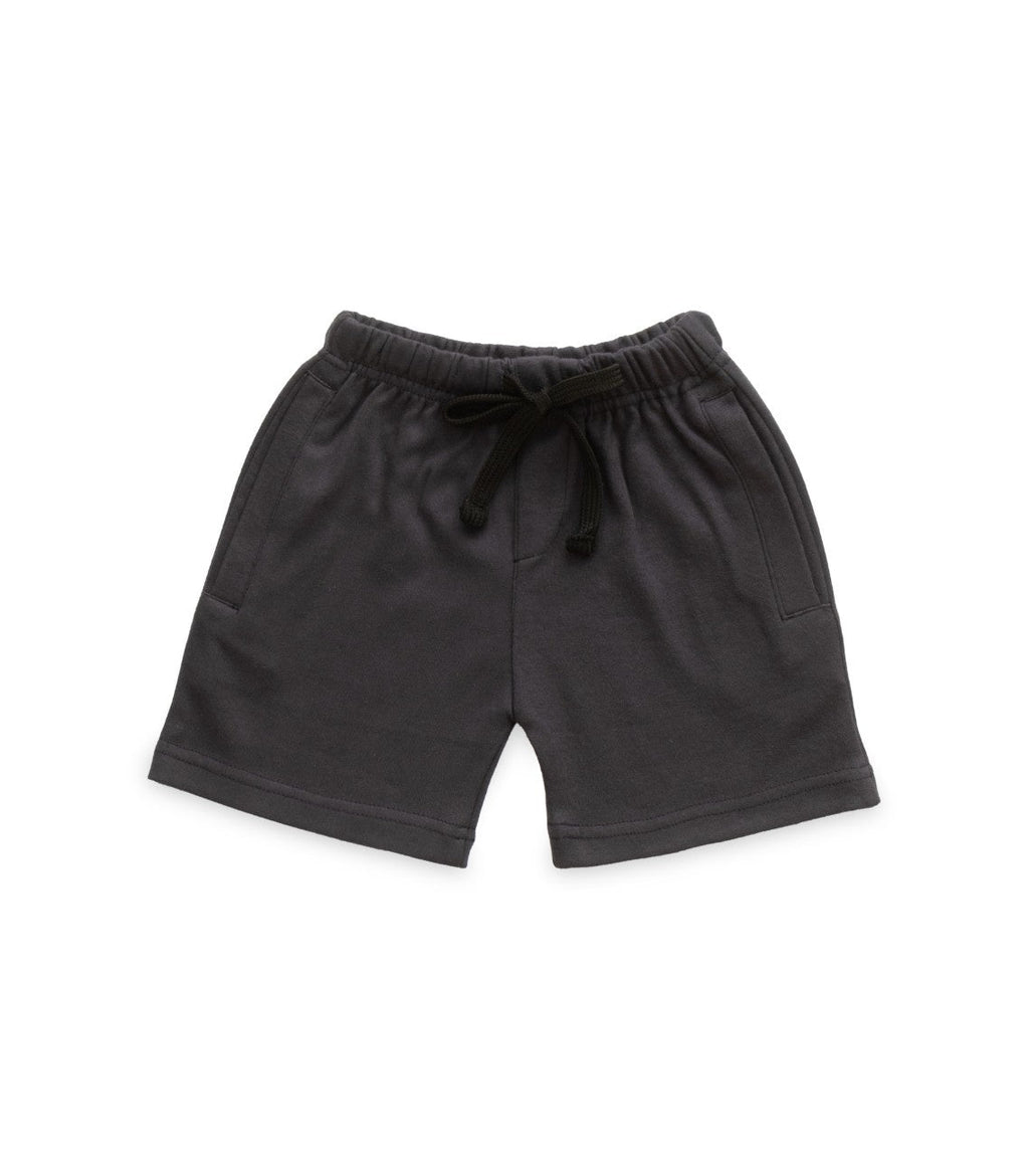 Grey Stripes & Panda Embroidered Kids Tshirt With Shorts