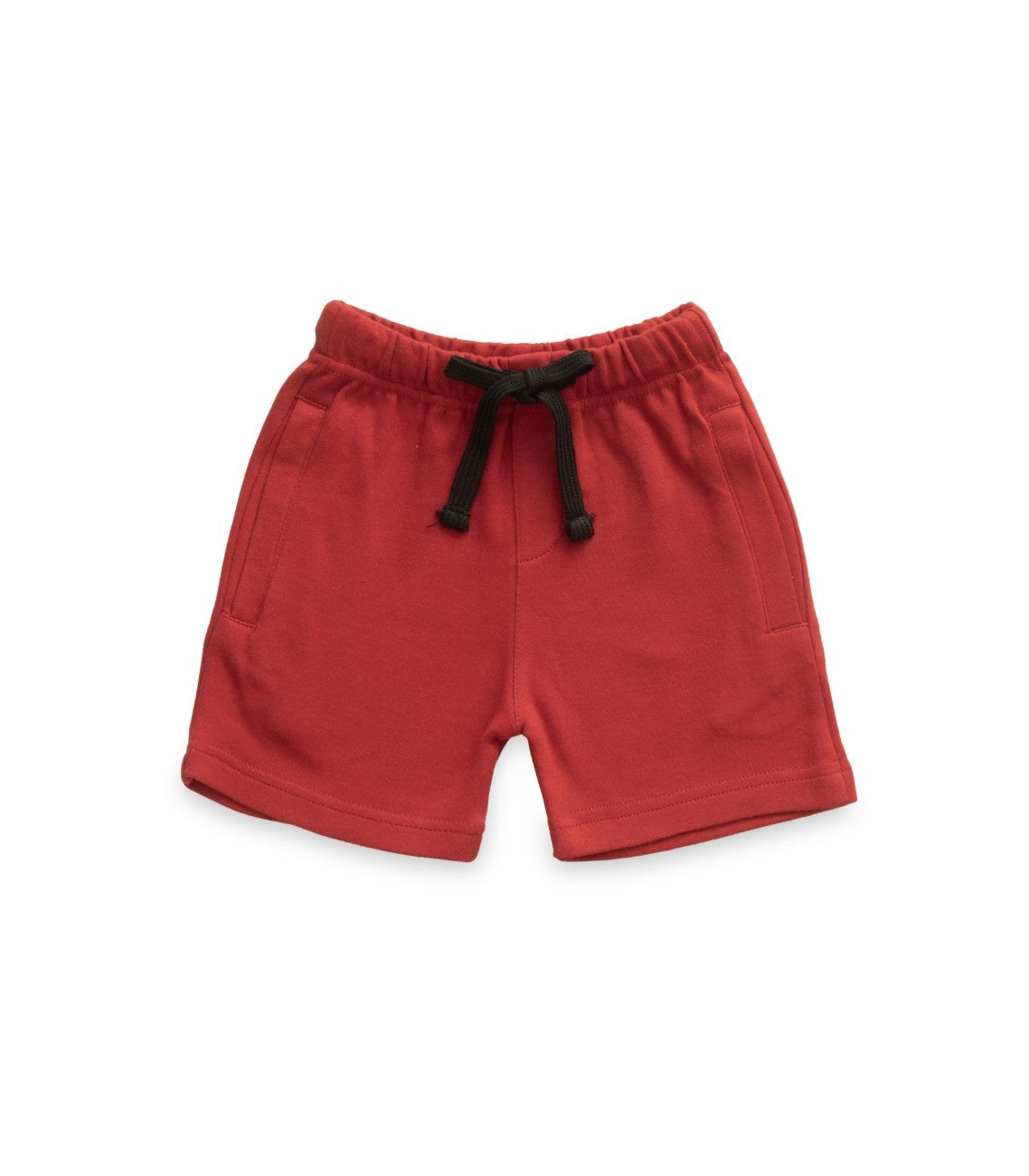 Red Stripes & Bruh Embroidered Kids Tshirt With Shorts