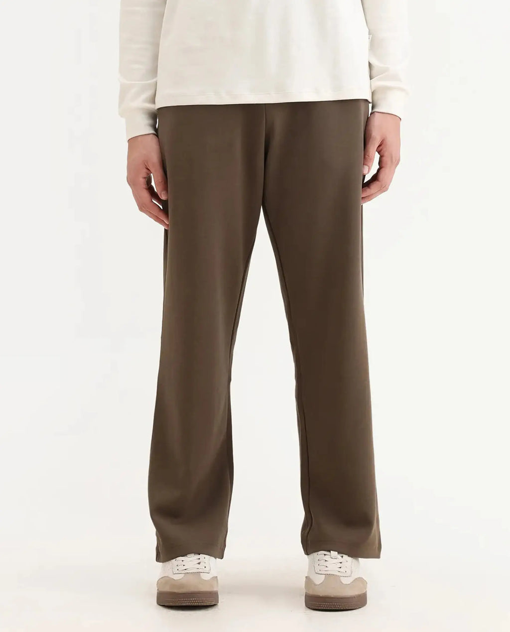 Rare Rabbit Men's Dalton Grey Cotton Blend Plain Baggy Fit Trouser
