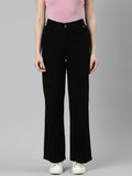 Women's Black Jean Wide Leg High-Rise Denim Jeans