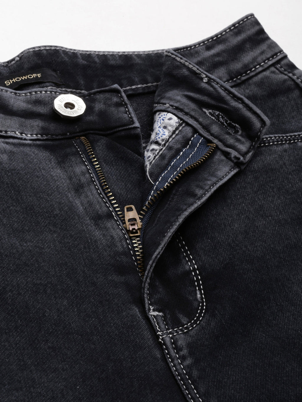 Women's Black Flared Fit High-Raise Denim Jeans