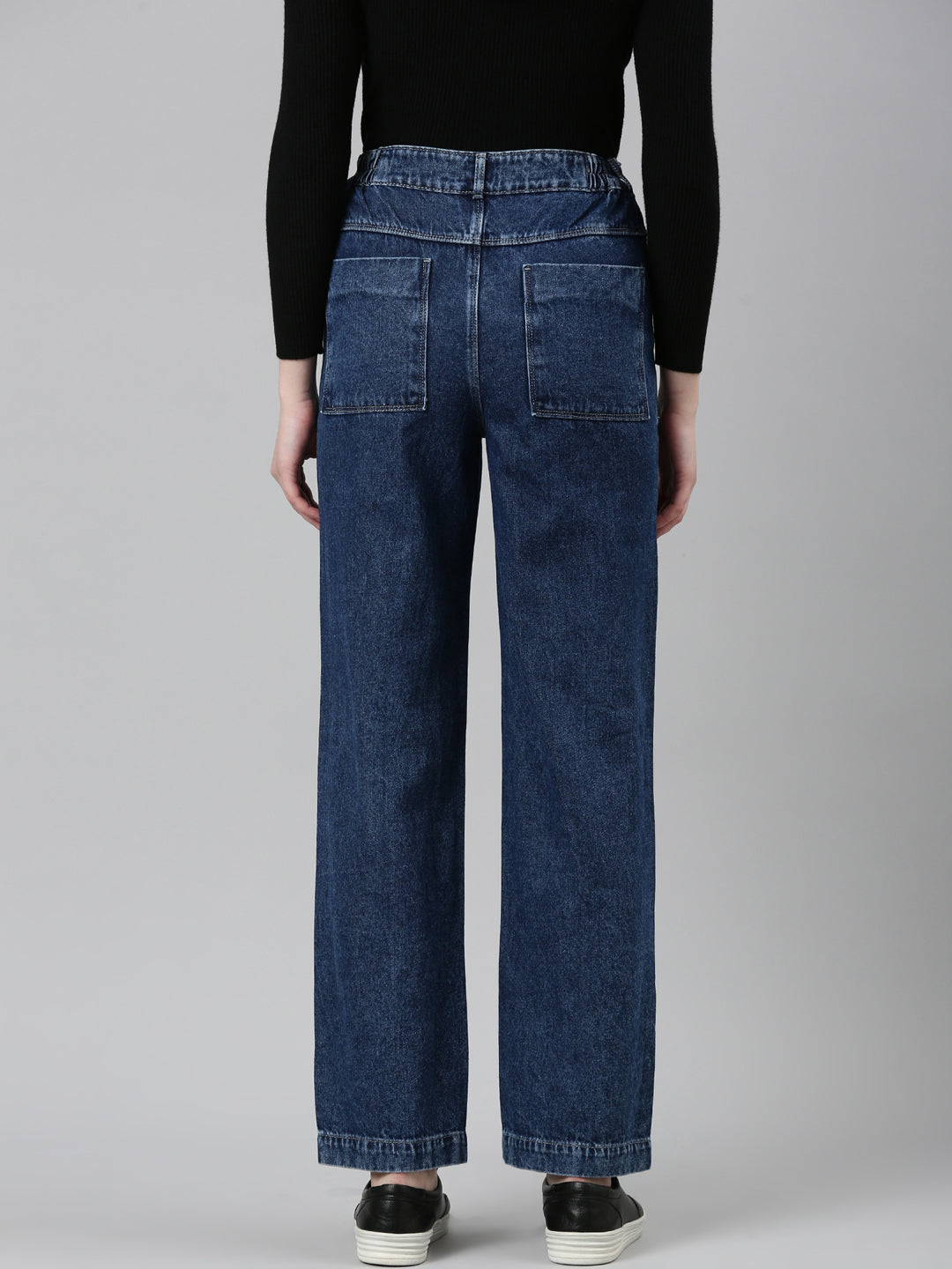 Women's Blue Jean Straight Fit Cotton Jeans