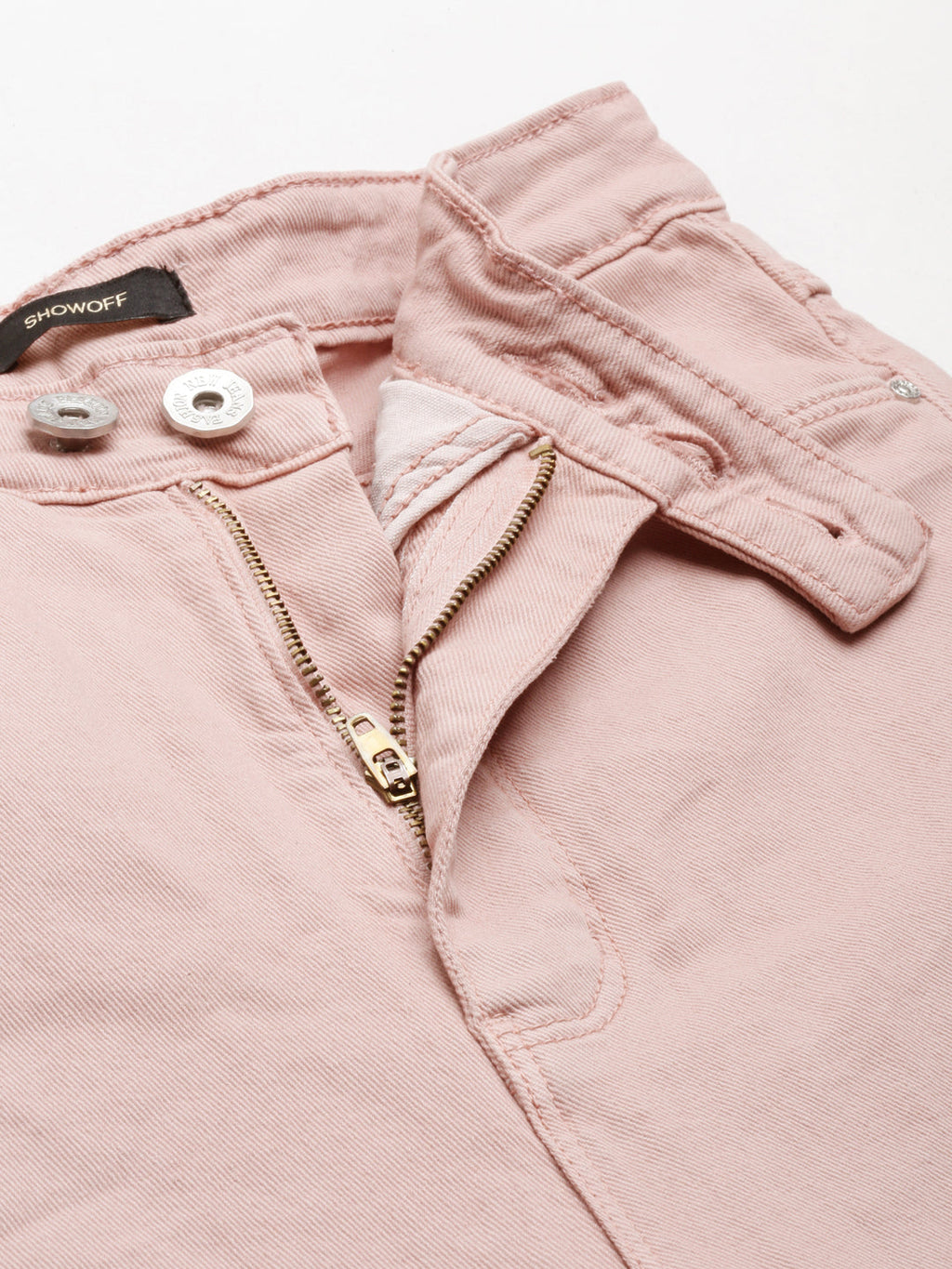 Women's Pink Slim Fit High-Rise Denim Jeans
